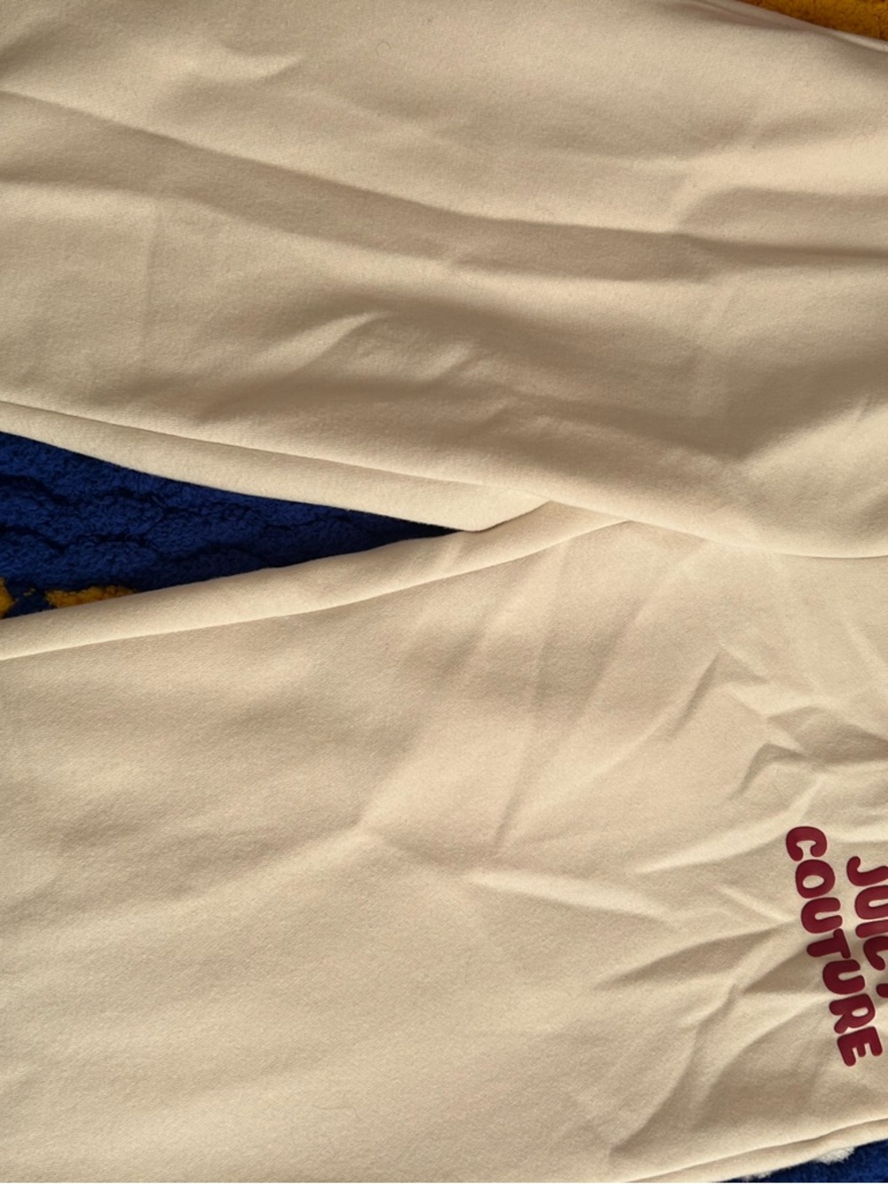 Juicy Couture Cream sweatpants with Burgundy Logo